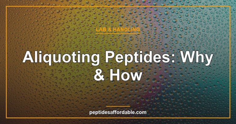 Aliquoting peptides why and how featured image