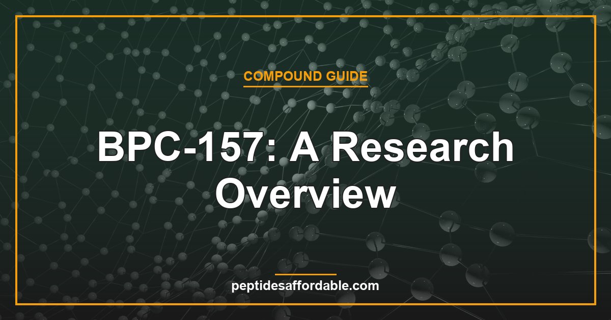 BPC-157 research peptide overview featured image with molecular helix background