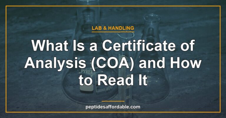 Peptide Certificate of Analysis COA guide featured image