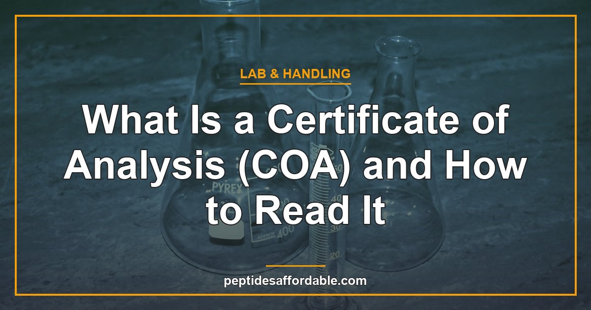 Peptide Certificate of Analysis COA guide featured image