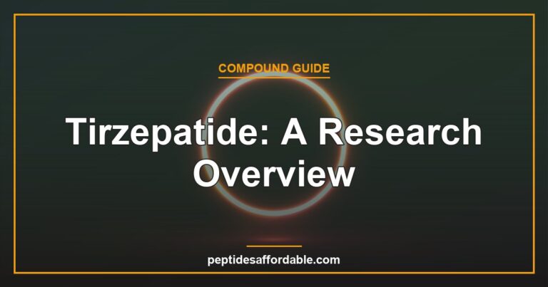 Tirzepatide research peptide overview featured image